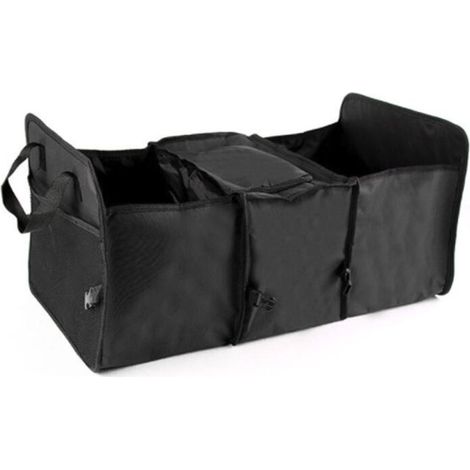 Boîte de rangement pliable et antidérapante, organisateur de coffre de voiture, conteneur de stockage de nourriture pour jouets, sac de rangement de voiture(noir) (1/3)
