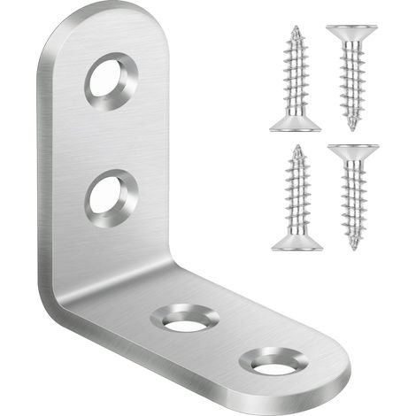 20Pcs Équerre de Fixation Inox 40x40x16mm, Équerre Angle 90 Degrés en Acier, Équerre étagère, Équerre de Coin, pour la Fixation et la Réparation de Meubles, Renforcer les Joints (1/5)