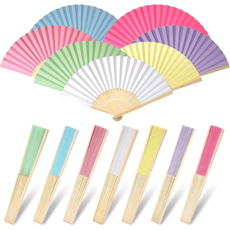 lot compartiments à main multicolore Papierfächer mariage décoration 14 unités (1/5)