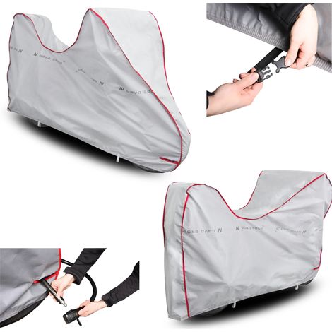 Telo coprimoto con bauletto XL 265x127 Impermeabile Moto UV Pratico PAS (1/5)