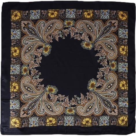 Foulard de Tête Carré Large Vintage Doux Et Enveloppant 88,9 cm Accessoires Cheveux Femme Pour L'Été, La Plage, Les Festivals, Les Tenues Et Robes, Le Sac À Main, La Mode, Sommeil Et Le (1/5)