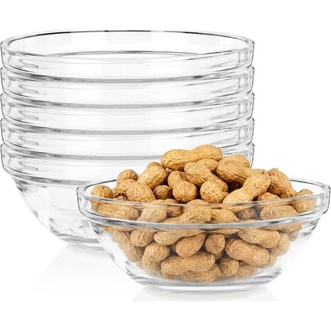 Glass Bowls Set, 470ml, 14cm, 6 Pieces (1/5)