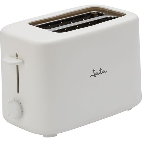 JATA JETT1048 Grille-pain 2 fentes extra larges, 6 niveaux de grillage, couvercle de protection, bac ramasse-miettes, centrage automatique du pain, 750 W, nettoyage facile, arrêt automatique (1/5)