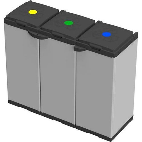 Mobile Porta Sacco Tris per Raccolta Differenziata per 3 Sacchi da 80 lt 102x38x87 cm Mongardi - 7824C99 (1/8)