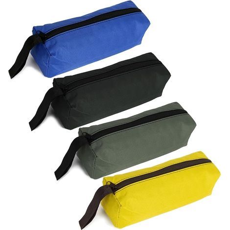 4 Pièces 25 8.5 7 CM Sac Outils, Trousse A Outils En 4 Couleurs, Rangement Outils Bricolage Avec Fermeture Éclair, Pochette Outils, Petite Pochette Rangement Pour Pinces, Clés, Tournevis (1/5)