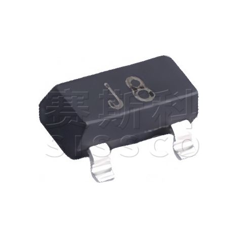 Changdian/Changjing S9018 SOT-23 SMD transistor with screen-printed marking J8. (Request: 5 electronic components/chips/parts).