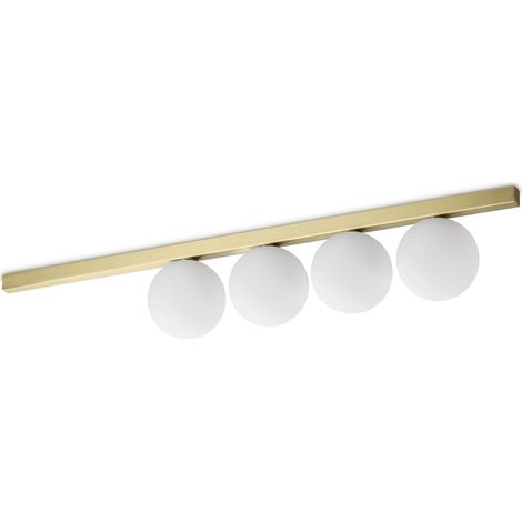 Plafoniera Contemporaneo Binomio Metallo Ottone 4 Luci G9 4W 3000K Ip20