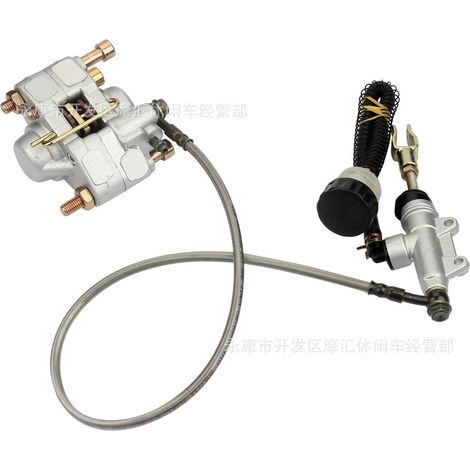 Four-wheeled motorcycles, ATVs, and beach buggies are compatible with the Longding Polaris rear brake assembly, featuring upper and lower pump disc brakes. (1/5)