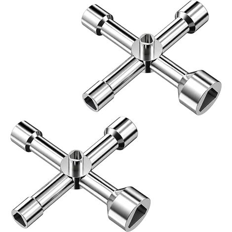 Clé Triangulaire, 5 Tailles, Diamètre Intérieur 5/8/9/10/13mm, cle triangle poubelle, cle pompier triangle Armoires Électriques, Robinets, Compteurs Et Boîtes D’armoire (1/5)