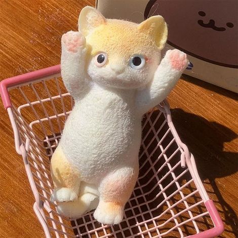 Squishy Chat - Jouet Sensoriel Anti-Stress en Gel Souple - Idéal pour Enfants et Adolescents - 1 Pièce (1/5)