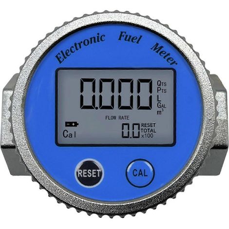 Compteur de carburant haute précision à affichage numérique, étanche, pour turbines. Installation simple et durable. 1 pouce x 1 pouce. (1/5)