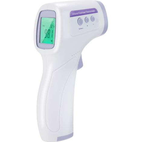 Thermomètre frontal sans contact infrarouge numérique pour adultes, enfants et bébés. Lecture instantanée avec alarme de fièvre. Usage médical et domestique. (1/5)