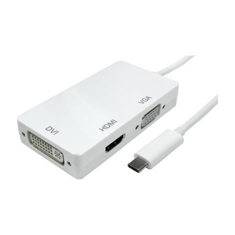 Adaptateur RS PRO USB C vers DVI, HDMI, VGA, USB 3.1 ( Prix pour 1 )