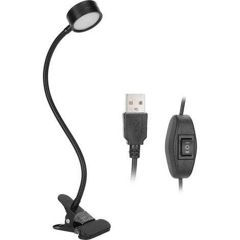 360° Adjustable Angle USB Desk Lamp with Gooseneck and Clip for Reading in the Office or Bedroom (1/5)