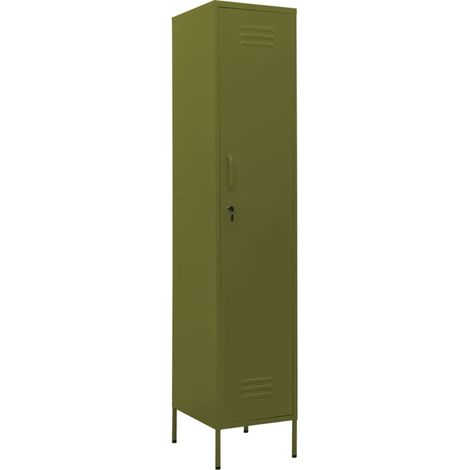 Maison Exclusive - Armadio Verde Oliva 35x46x180 cm in Acciaio