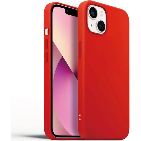 CUSTODIA IN SILICONE ROSSA PER IPHONE 13 6.1' (1/5)