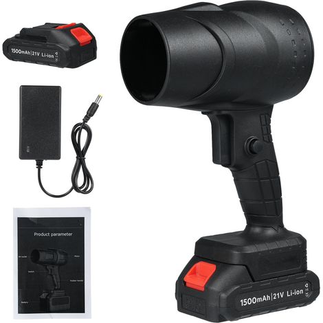 Souffleur à poussière sans fil 1050W, ventilateur turbo jet à main, souffleuse à copeaux 30 m/s, nettoyeur air électrique, séchage neige (1/4)