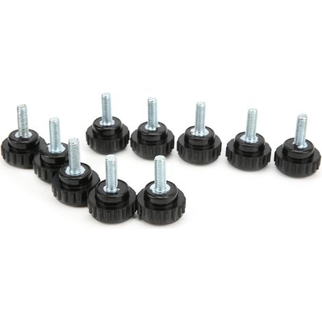 10 pièces Bouton de serrage, gabarit de boulon, poignée de tour, écrou à torsion, filetage droit, poignée de blocage M5x20x15