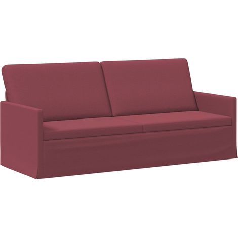 Divano a 3 posti Rosso Vino 190 x 81 x 82 cm Tessuto vidaXL (1/5)