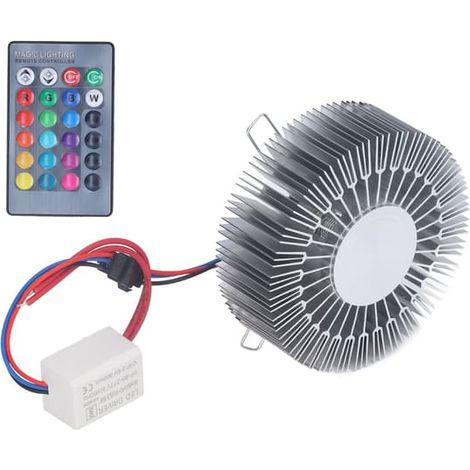 Applique murale LED RGB 3W en aluminium, motif tournesol, avec télécommande, idéale pour chambre, table de chevet ou salon (85-277V). (1/5)