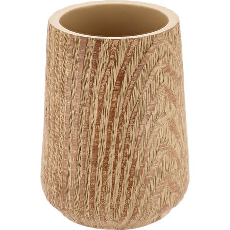 Bicchiere in poliresina effetto legno - naturale - Tendance