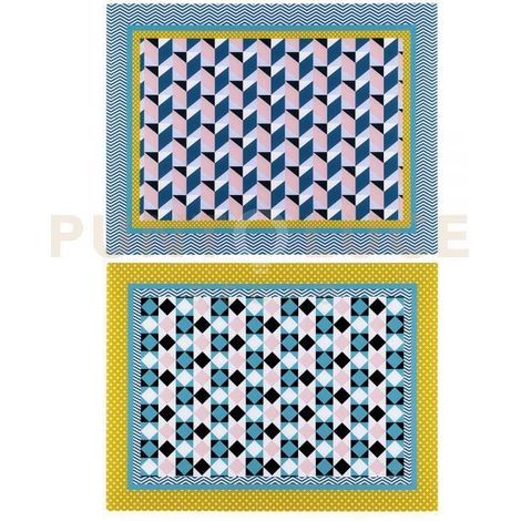 TOVAGLIETTA RIGIDA DISEGNO MODERN SET DA 2