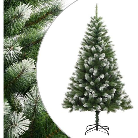Sapin de Noël artificiel de 150 cm avec charnières et neige artificielle (1/5)