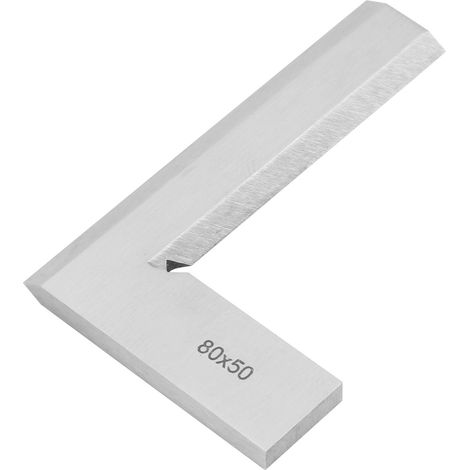Règle à lame de couteau en acier inoxydable, outil de mesure d'angle droit pour ingénieur, 80 x 50 mm (1/5)