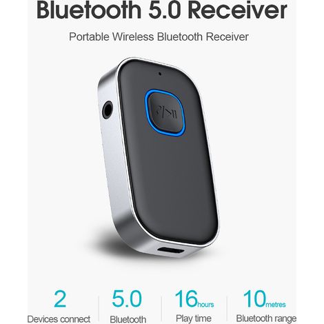 Récepteur Bluetooth J22 avec microphone, amplificateur audio de voiture AUX, convertisseur audio Bluetooth sans fil 3,5 m (1/3)