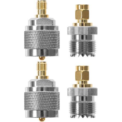SMA-auf-UHF-Steckeradapter für koaxiale HF-Elektronik, Testkonverter – 3,5 x 2 cm (1/4)