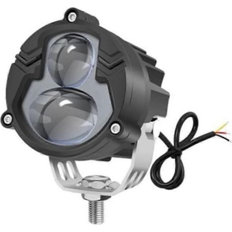 Phare antibrouillard blanc ambré 2,7 pouces, étanche IP67, pour moto tout-terrain, quad et SSV. (1/5)