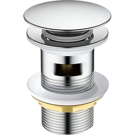 Bouchon de vidange d'évier, bouchon de vidange à bouton-poussoir, bonde de taille universelle avec trous, antirouille, durable, facile à nettoyer, convient à divers éviers,OUYLAF (1/5)