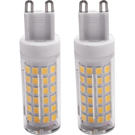 Lampadine LED G9 da 10W, 100 LED a forma di pannocchia, in ceramica, senza sfarfallio, ampio angolo di emissione luminosa, confezione da 2 (luce naturale a forma di V). - AquaForge (1/5)