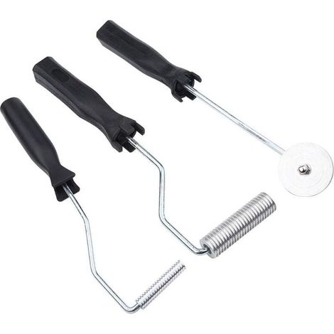 Trywise – 3 pièces rouleau débulleur pour résine, éliminateur de bulles d’air, raclette en fibre de verre et alliage d’aluminium, idéal pour moules, composites et coulées