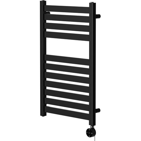 Wholesale Domestic Cassini Colore Matt Black 800mm x 500mm Straight Digital Thermostatic Electric Heated Towel Rail (1/5)