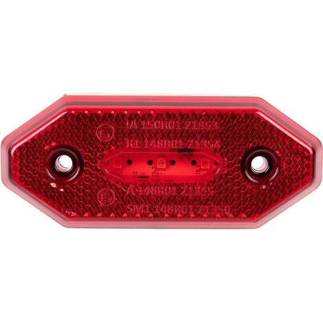 Luz trasera LED roja con reflector 12V/24V IP68 (1/5)