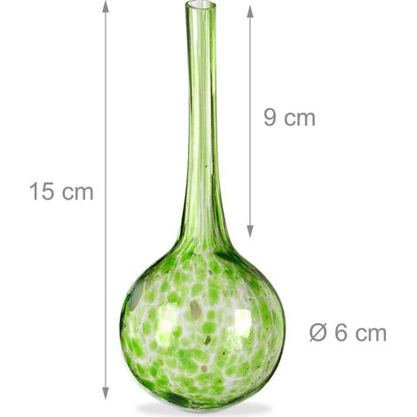 Set di 2 globi d'irrigazione in vetro decorativi per piante 15 x 6 cm ideali per le vacanze in vetro trasparente 130007248