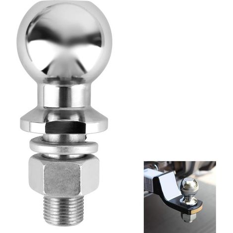 Boule d'attelage 50 mm - 3,5 t - Boulon droit - Diamètre : 25 mm - Pour rails d'attelage jusqu'à 3,5 tonnes (1/5)
