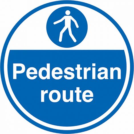 Panneau obligation "Pedestrian", Auto-adhésif, en Vinyle ( Prix pour 1 )