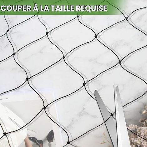Filet Anti Oiseaux Voliere: Filet Poules de Protection - Polyvalente Filet Anti Pigeon pour Plante pour Oiseaux 2.5cm de Mailles (7.5mx15m-2.5cm) (1/2)