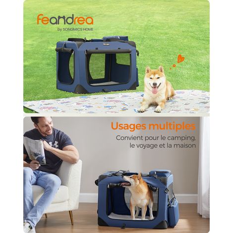 Cage Pliante pour Chien, Transporteur d'Animaux, Cage Souple Portable pour Chien, en Tissu Oxford, Bleu nuit (1/5)