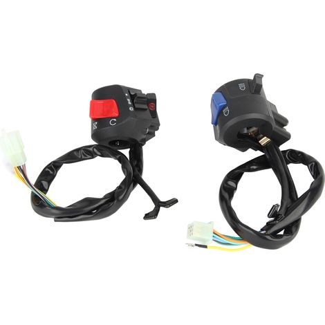 1 Paar Motorrad-Lenkerschalter, 7/8 Zoll 12V Lenkerschalterteile, Lenker-Bedienknopf, Universal-Bedienknopf, Lichtschalter.