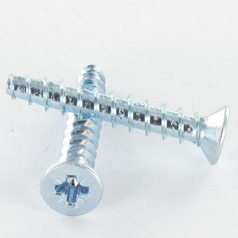 Vis PVC TRILOBE Tête fraisée TF Pozi 5X30 Filet 45 Acier zingué-1 pièce