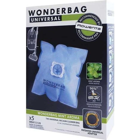 Rowenta Wonderbag bolsas para aspiradora con aroma a menta azul