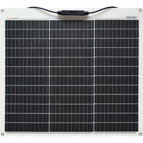 Panneau Solaire Semi-flexible Monocristallin 50W 12V ETFE, Cellules Solaires PERC 182 182mm avec 10 Busbars - Idéal pour Camping-car, Installation de Balcon, Abri de Jardin, Bateau (1/5)