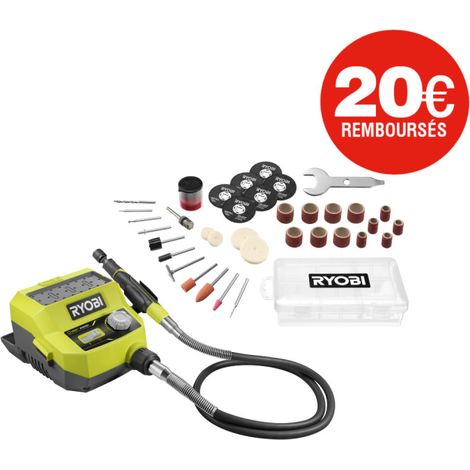 Mini-outil multifonction RYOBI - RRTS18-0A35 - 18V One+ - 4 000-35 000 tr/min - 35 accessoires - Sans batterie ni chargeur (1/5)