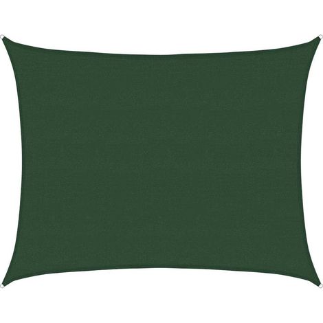 vidaXL Toldo de vela HDPE verde oscuro 160 g/m² 6x7 m (1/2)