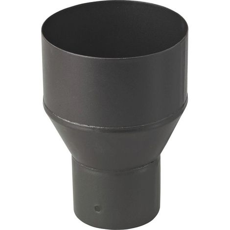 TEN – Réduction 345560 – Raccord fumisterie noir mat D153x80mm – Acier pour pellets – Combustible granulé