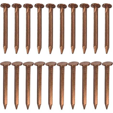 20x clou carré pointe en cuivre tête fraisée assemblage bois nautique bricolage artisanat décoration fixation meuble, 3x40mm (1/4)
