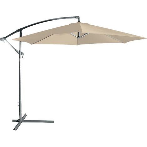 Parasol déporté de jardin,parasol d'extérieur inclinable anti UV avec manivelle - Diamètre 300 x Hauteur 240 cm -JUANIO (1/4)